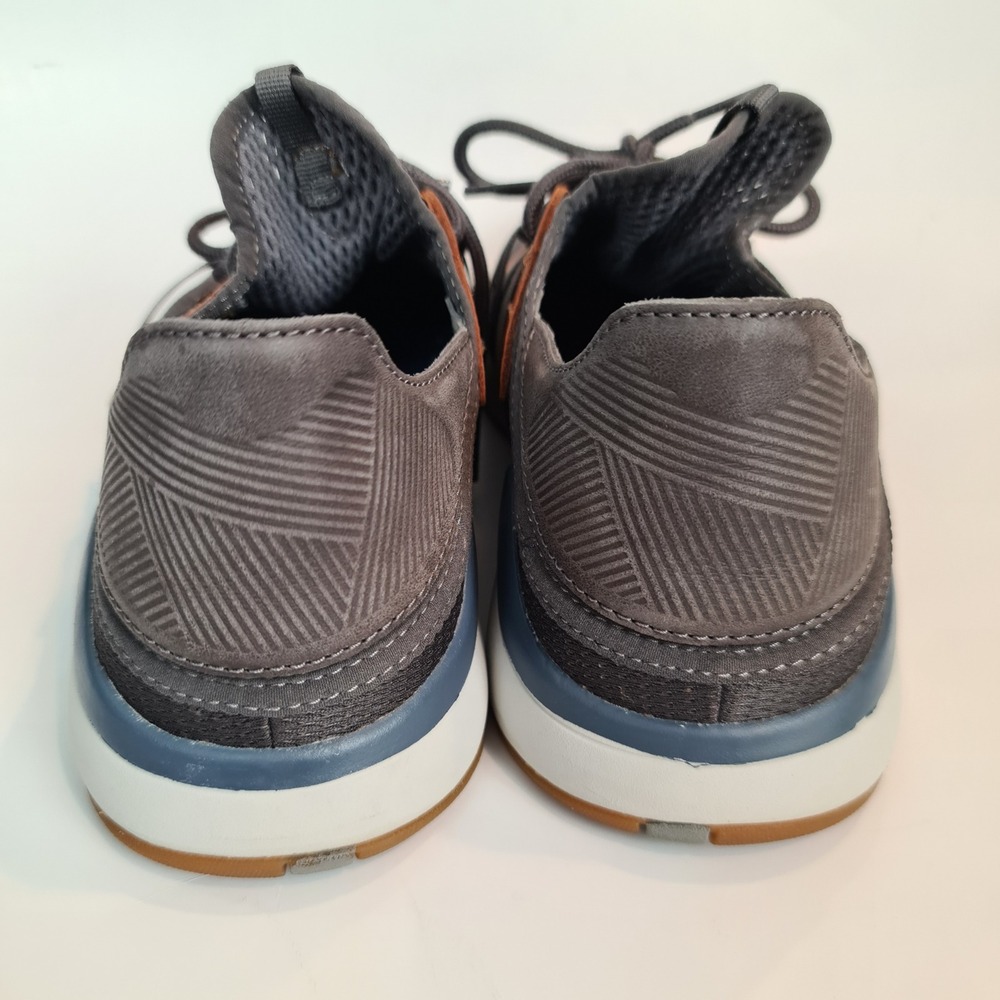 OluKai Mio Li Mens Charcoal Gray Mesh Boat Shoes Sneakers 11 Drop in Heel EUC - Picture 7 of 11